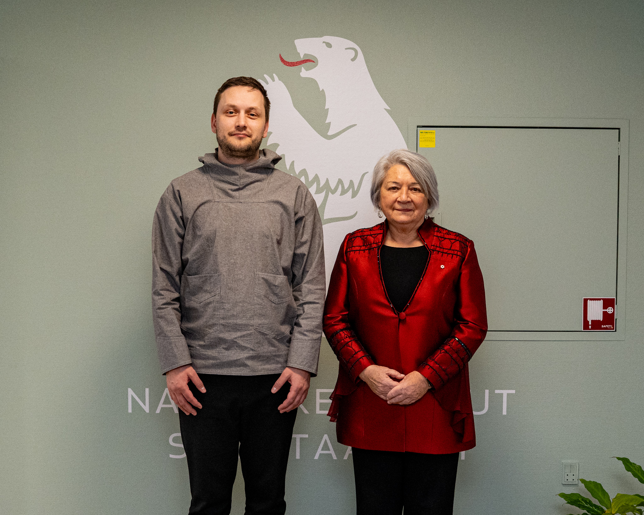 Left to right: Prime Minister Jens-Frederik Nielsen and Governor General Mary Simon.