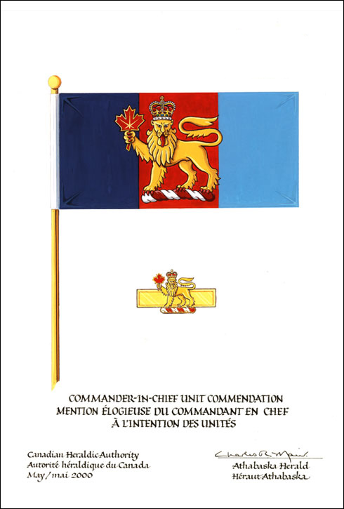 Approval of the Insignia of the Commander-in-Chief Unit Commendation