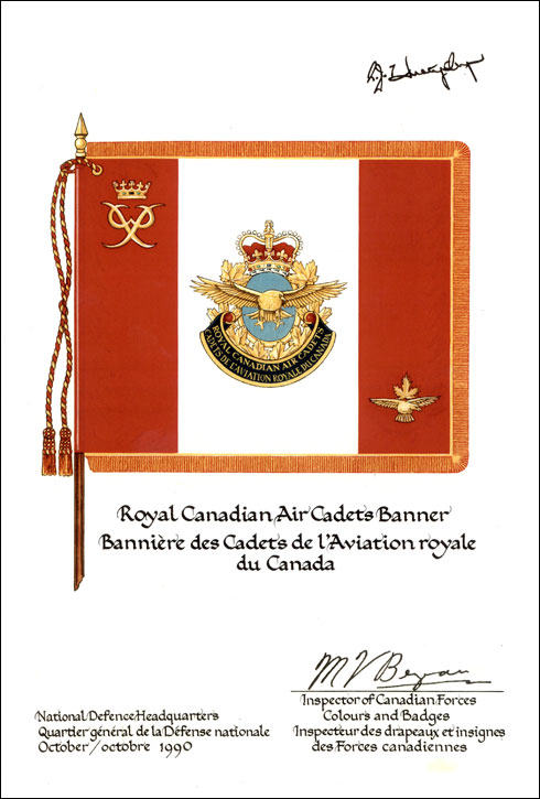 Lettres patentes approuvant le drapeau des cadets de l’Aviation royale du Canada