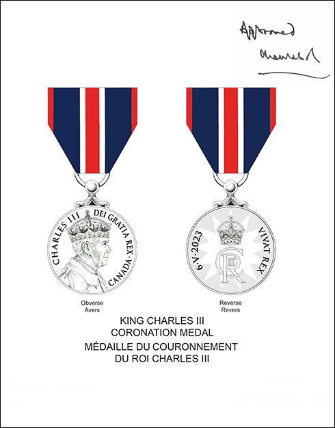 Lettres patentes enregistrant la Médaille du Couronnement du Roi Charles III