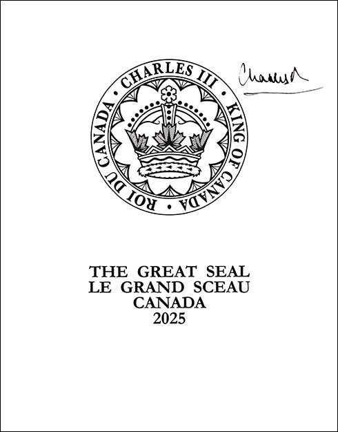 Lettres patentes enregistrant le Grand Sceau du Canada