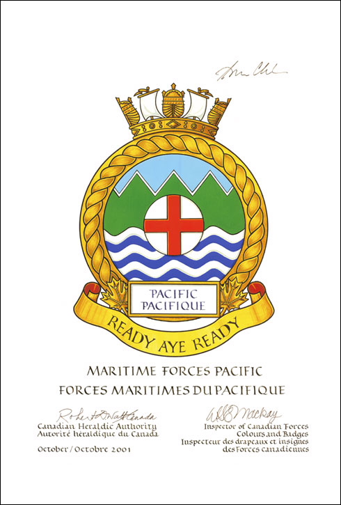 Approbation de l'insigne des Forces maritimes du Pacifique