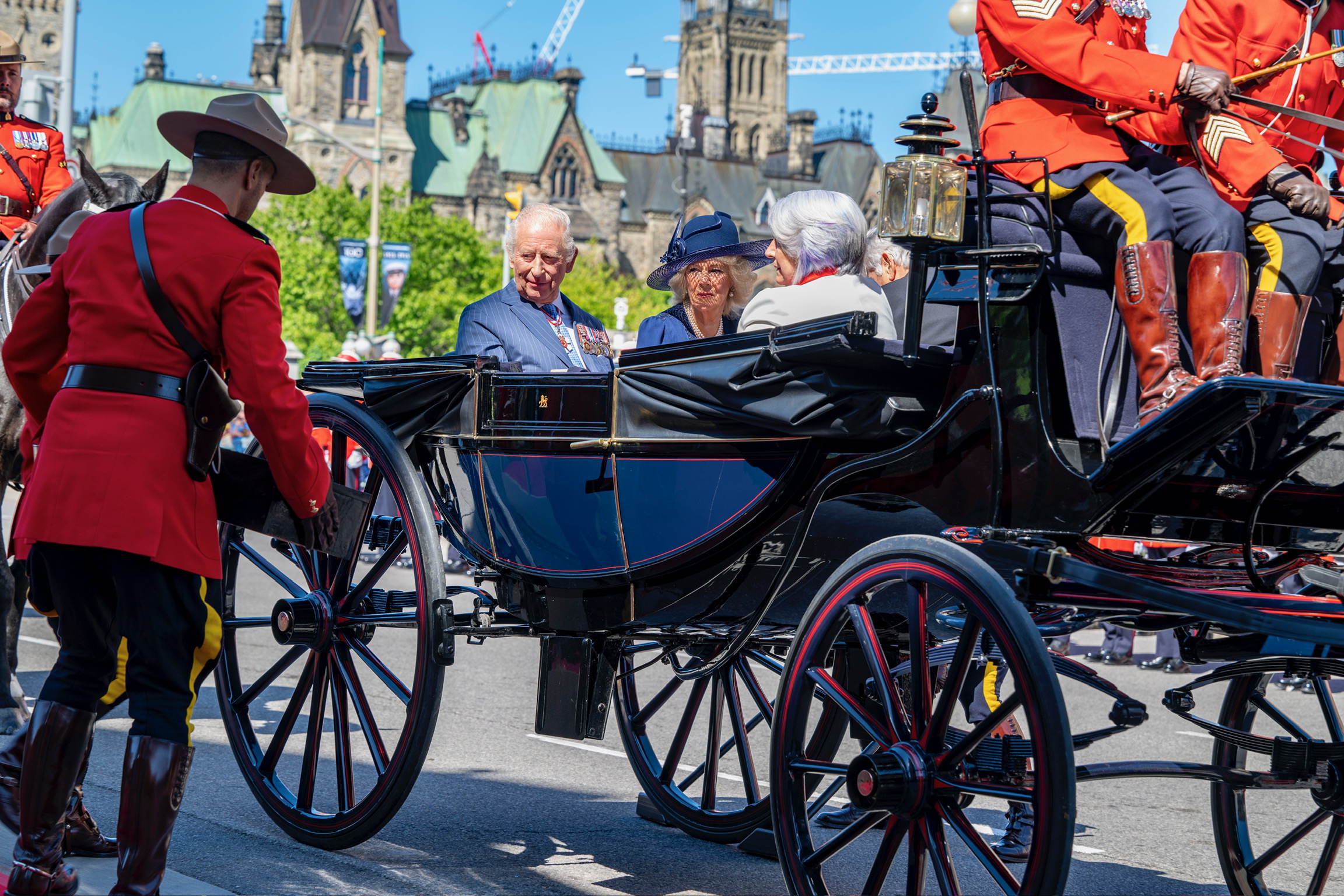 Their Excellencies accompanying Their Majesties in the landau.