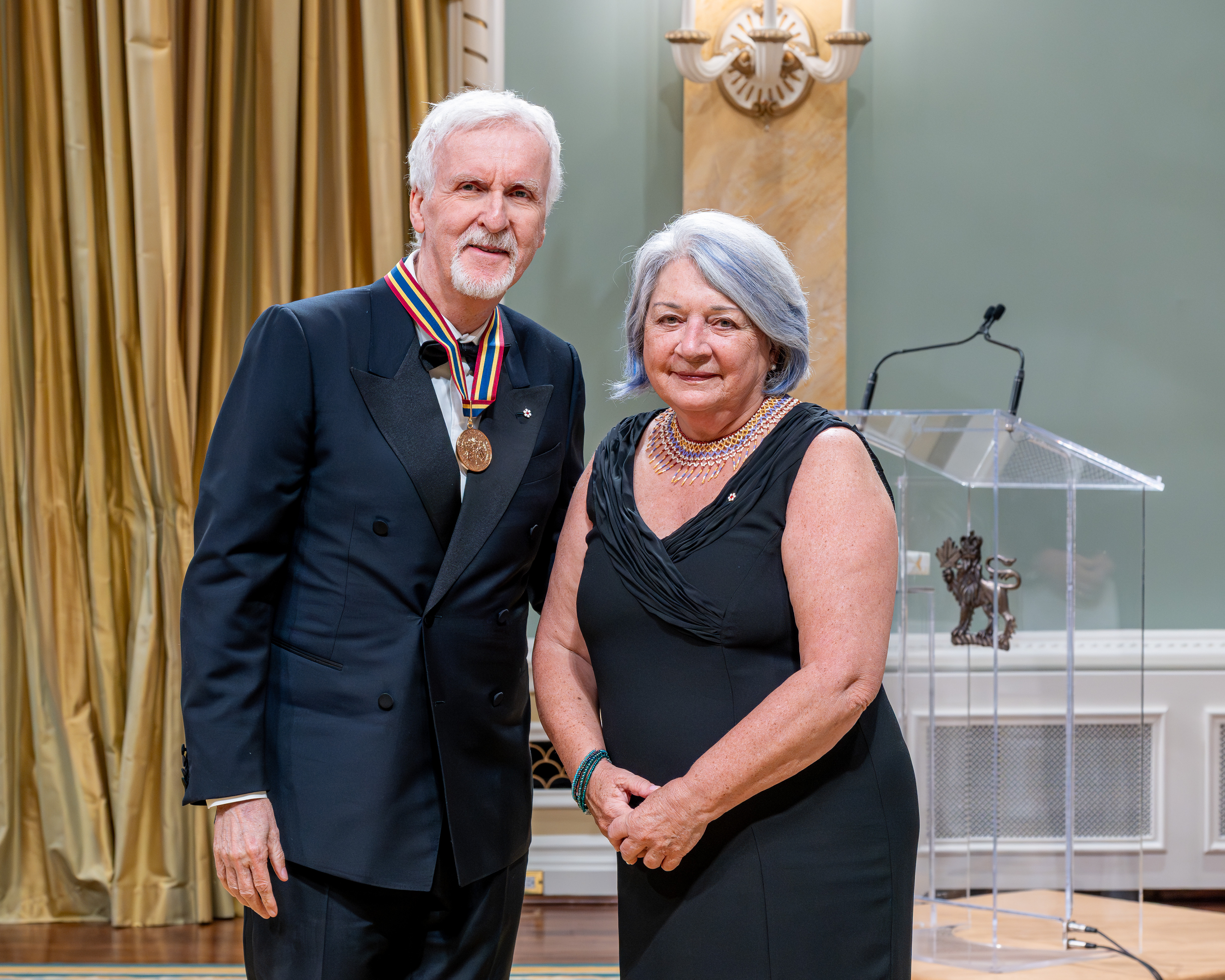Governor General Mary Simon Governor General Performing Arts laureate James Cameron.