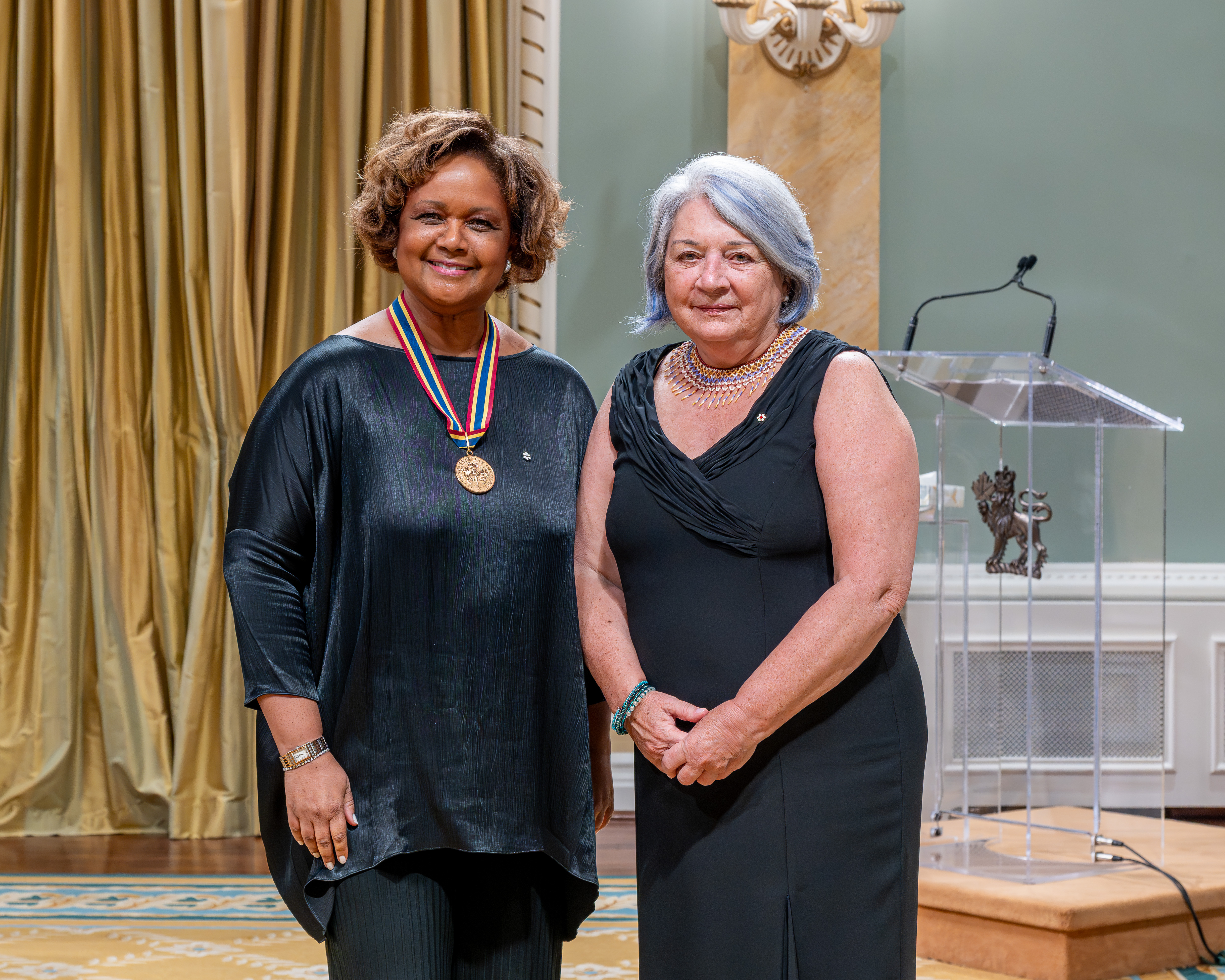 Governor General Mary Simon Governor General Performing Arts laureate Tonya Williams.
