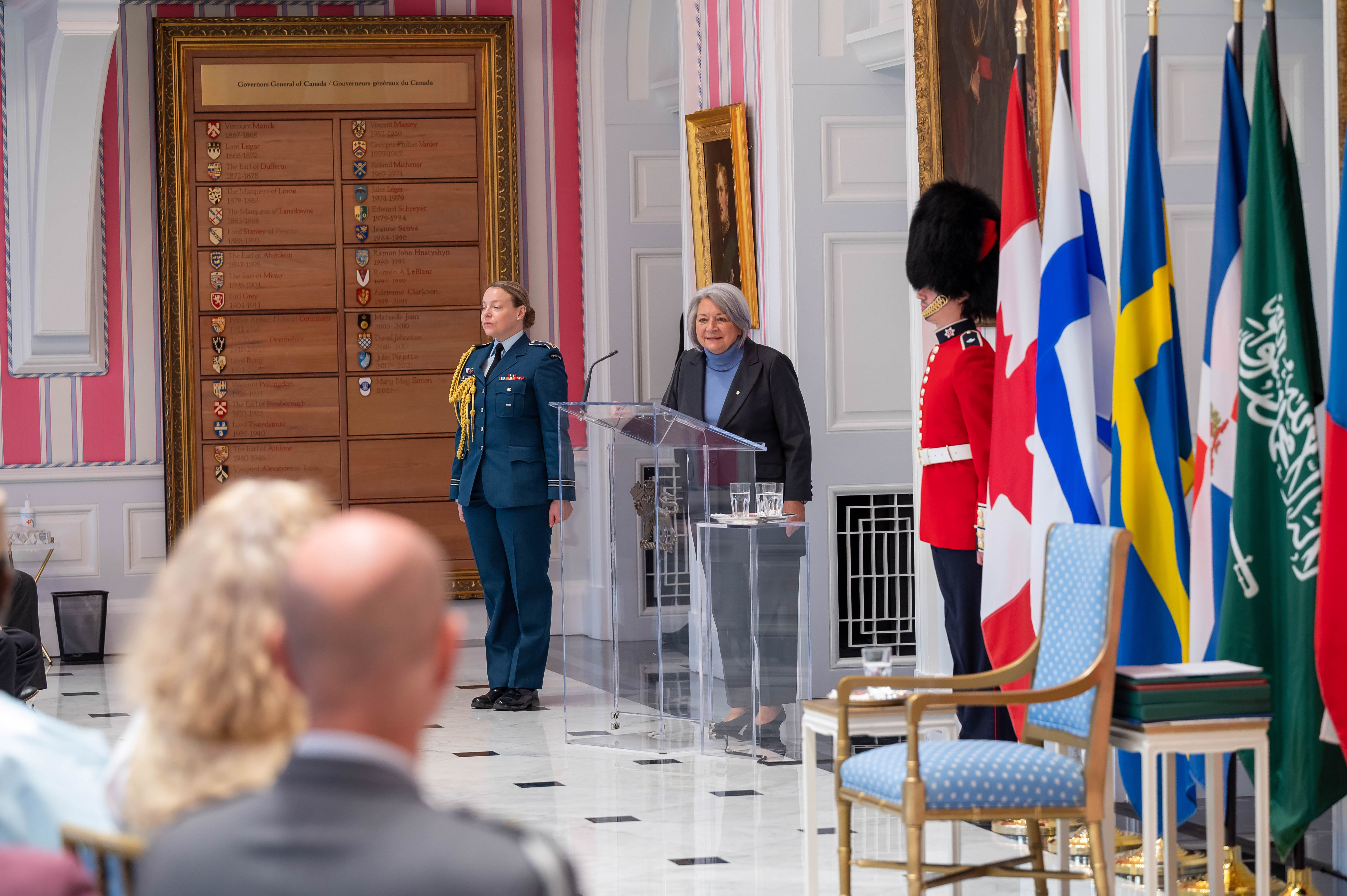 Governor General Mary Simon delivers her remarks