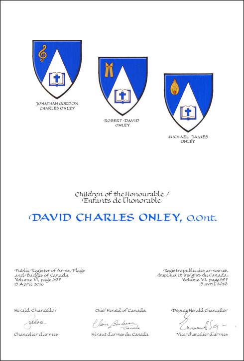 David Charles Onley The Governor General Of Canada