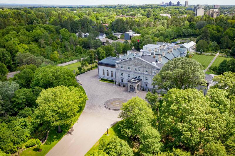 Vue aérienne de Rideau Hall.