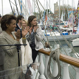 Présentation du Grand Livre de Champlain et salut aux équipages de la Flotille de la « Grande Traversée »