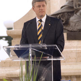 Ceremony Salute to Champlain on the Dufferin Terrasse in the City of Québec