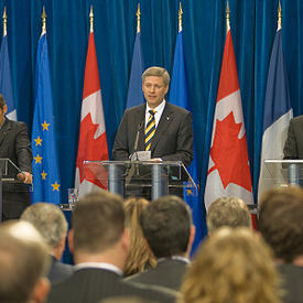 Conférence de presse du Sommet Canada-Union européenne à la Résidence du Gouverneur général à la Citadelle de Québec