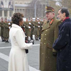 Visit to the Tomb of the Unknown Soldier at Heroes' Square in Budapest