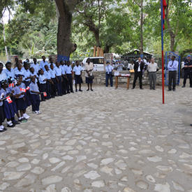 Laying of flowers at the Toussaint Louverture monument in memory of hurricane victims