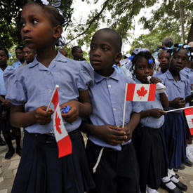 Laying of flowers at the Toussaint Louverture monument in memory of hurricane victims