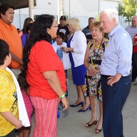 Meeting with Wildfires Evacuees in Saskatchewan