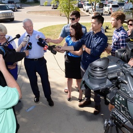 Meeting with Wildfires Evacuees in Saskatchewan