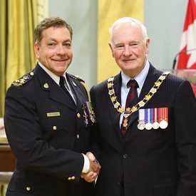 Cérémonie d'investiture de l'Ordre du mérite des corps policiers