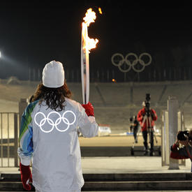 VISITE D'ÉTAT DE LA RÉPUBLIQUE HELLÉNIQUE - Cérémonie du relais de la flamme olympique à Athènes