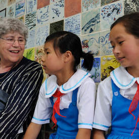 Visit to wood-frame Xiang’e Primary School