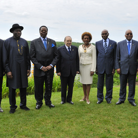Déjeuner avec des leaders africains au G8