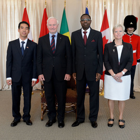 Présentation de lettres de créance à la Citadelle de Québec