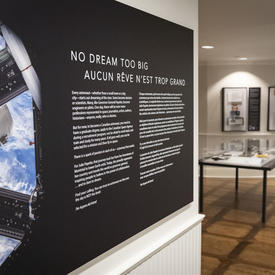 Section de l’exposition Osez rêver, à l’affiche à Rideau Hall jusqu’en 2022.
