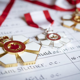 Une photo des médailles de l'Ordre du Canada.