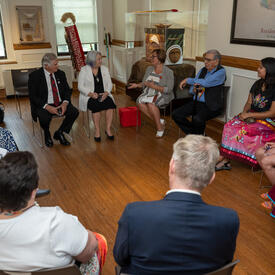 Governor General Marie Simon meets with staff and learn about the centre’s ongoing work