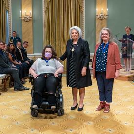 Governor General Marie Simon poses with Sarah Trick