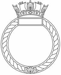 Badge Frame for Ships and Naval Reserve Divisions of the Canadian Armed Forces