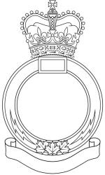 Encadrement d'insigne pour les escadrons des communications des Forces armées canadiennes