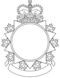 Encadrement d'insigne pour les districts de milice des Forces armées canadiennes