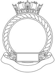 Encadrement d'insigne pour les formations navales des Forces armées canadiennes