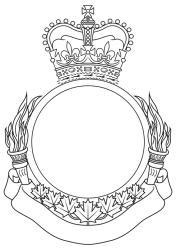 Encadrement d'insigne pour les écoles des cadets des Forces armées canadiennes
