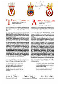 Letters patent registering the Armorial Bearing of the Province of Saskatchewan Letters patent registering the Armorial Bearing of the Province of Saskatchewan