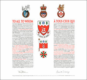 Lettres patentes concédant des emblèmes héraldiques à la St. Jude’s Anglican Church