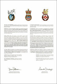 Lettres patentes confirmant les emblèmes héraldiques de l'Assemblée législative de la Nouvelle-Écosse
