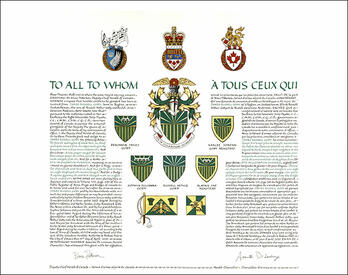 Lettres patentes concédant des emblèmes héraldiques à James Russell Goby