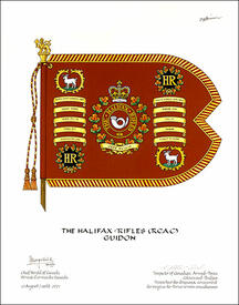Lettres patentes approuvant les emblèmes héraldiques de The Halifax Rifles (RCAC)