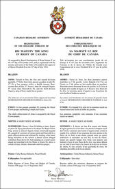 Lettres patentes enregistrant les emblèmes héraldiques de Charles III, Roi du Canada
