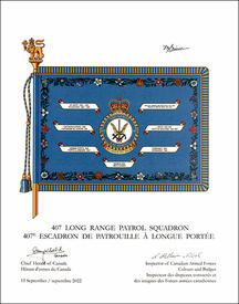 Letters patent approving the heraldic emblems of the 407 Long Range Patrol Squadron