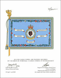 Letters patent confirming the heraldic emblems of the 404 Long Range Patrol and Training Squadron