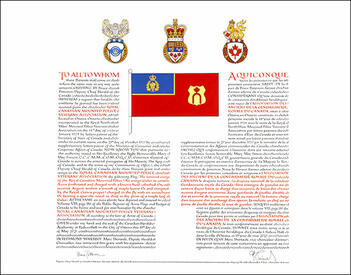 Lettres patentes concédant des emblèmes héraldiques à l'Association des anciens de la Gendarmerie royale du Canada