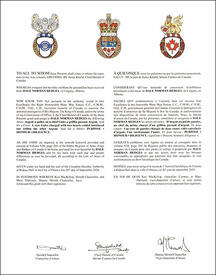 Lettres patentes concédant des emblèmes héraldiques à Dale Norman Hedges Lettres patentes concédant des emblèmes héraldiques à Dale Norman Hedges