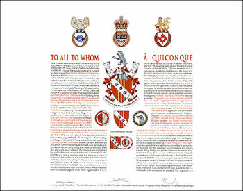 Lettres patentes concédant des emblèmes héraldiques à Einar Brockie Davison