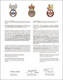 Lettres patentes concédant des emblèmes héraldiques à Christopher Evan Richardson Lettres patentes concédant des emblèmes héraldiques à Christopher Evan Richardson