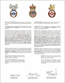 Lettres patentes concédant des emblèmes héraldiques à Robert Rae Underhill