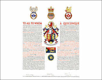 Lettres patentes concédant des emblèmes héraldiques à Dinesh Kumar Ramoo