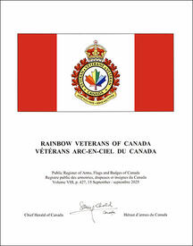Letters patent granting heraldic emblems to the Rainbow Veterans of Canada