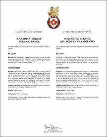 Lettres patentes approuvant l'Insigne de service des Forces canadiennes Lettres patentes approuvant l'Insigne de service des Forces canadiennes